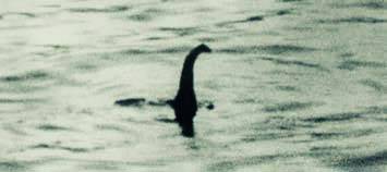 A very blurry image of the Loch Ness Monster