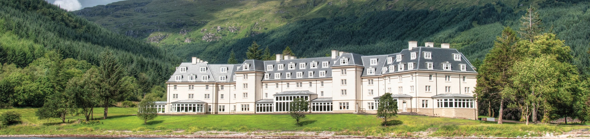 Ardgartan Hotel overlooked by the Arrochar Alps. Another gorgeous Lochs & Glens hotel