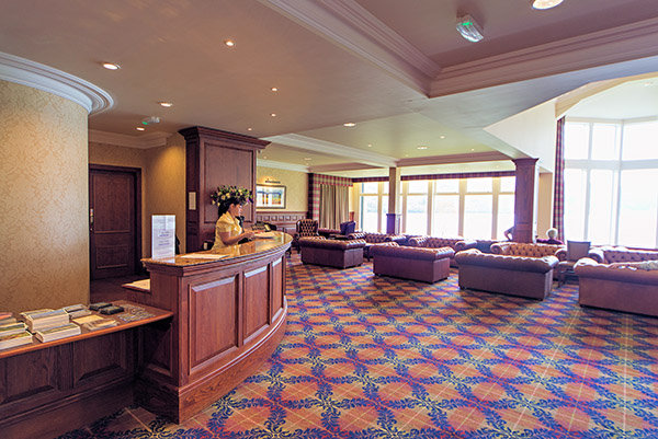 Ardgartan Hotel's welcoming reception area