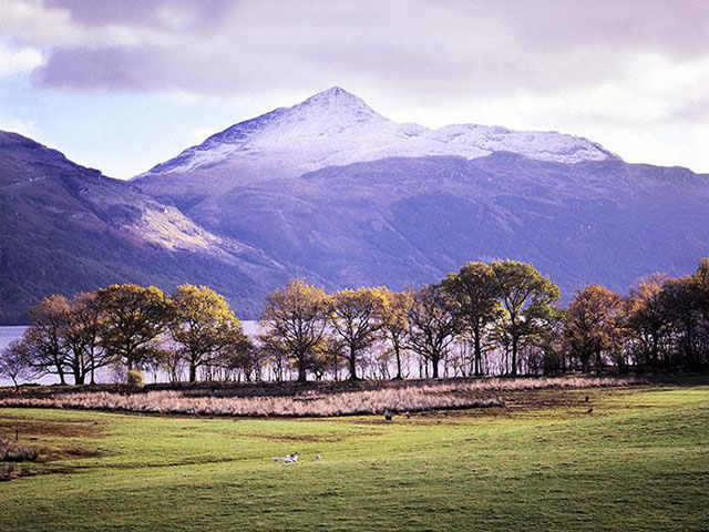 Autumn at Loch Lomond with Ben Nevis in the background