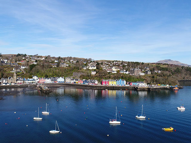 Tobermory's colourful waterfront on the Isle of Mull