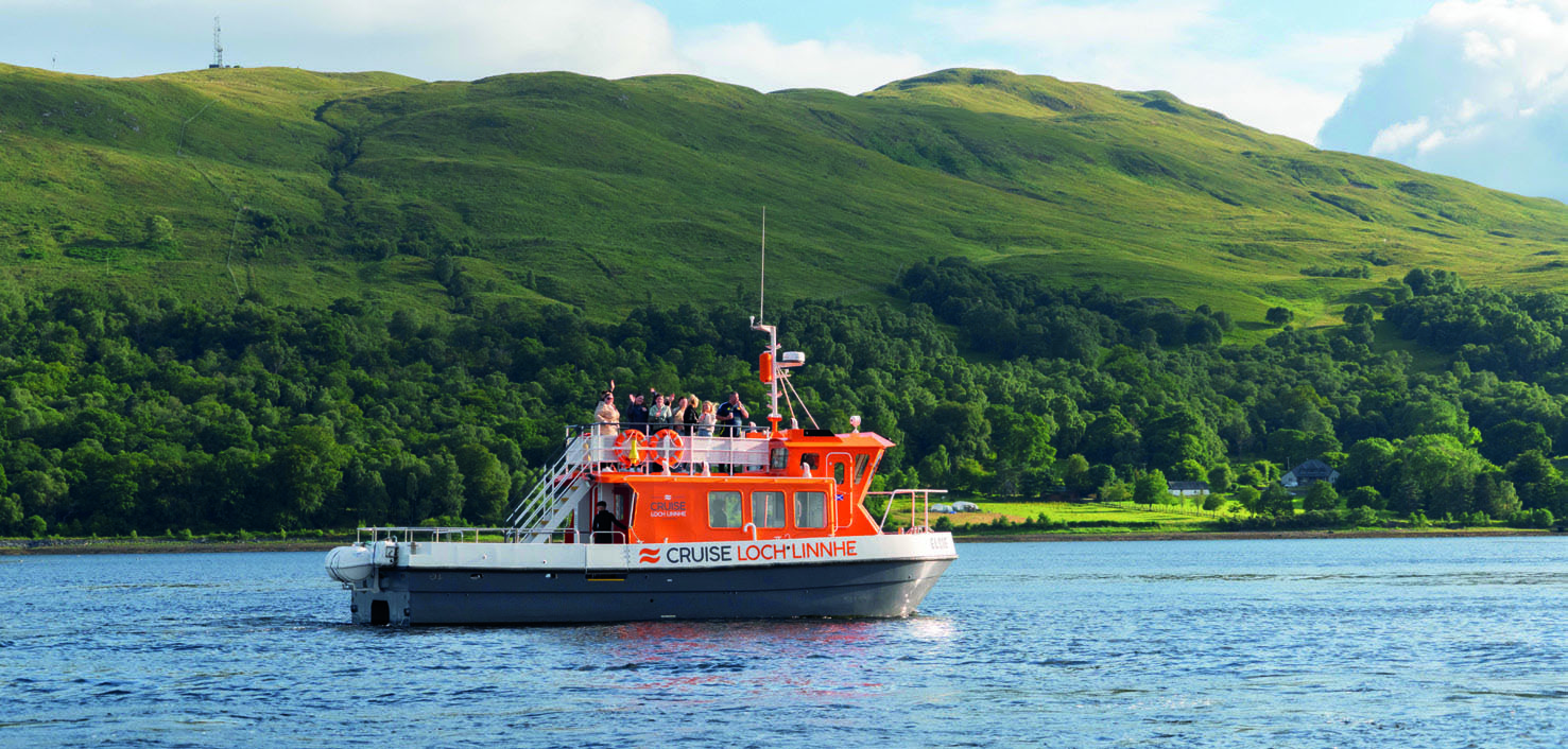 Passengers aboard a Loch Linnhe cruise vessel