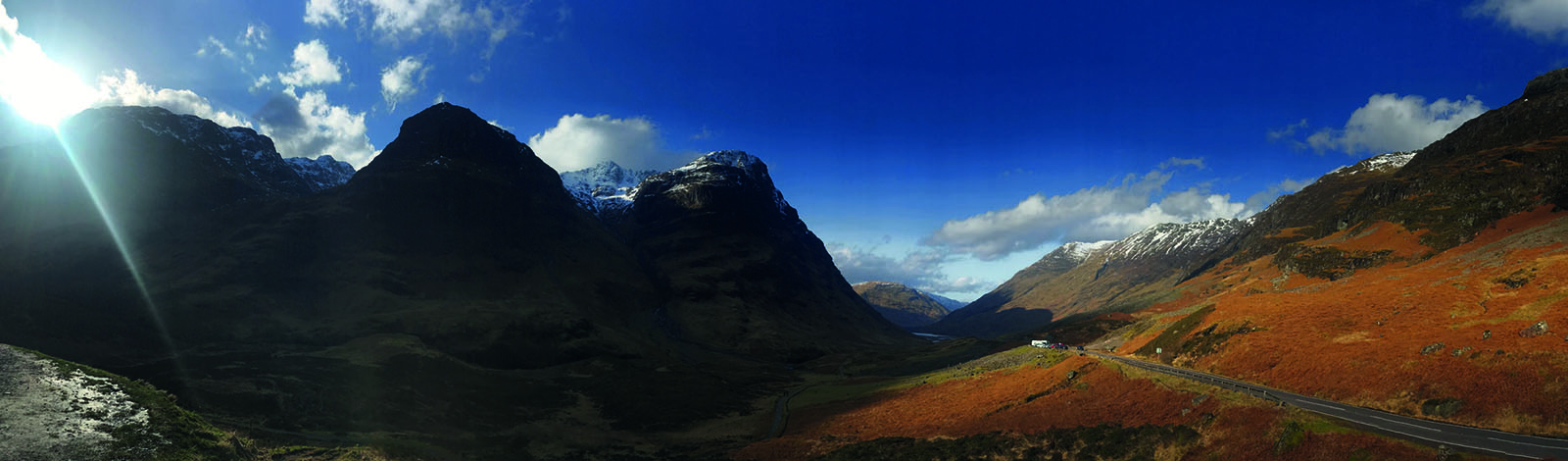 Glencoe mountains at sunset