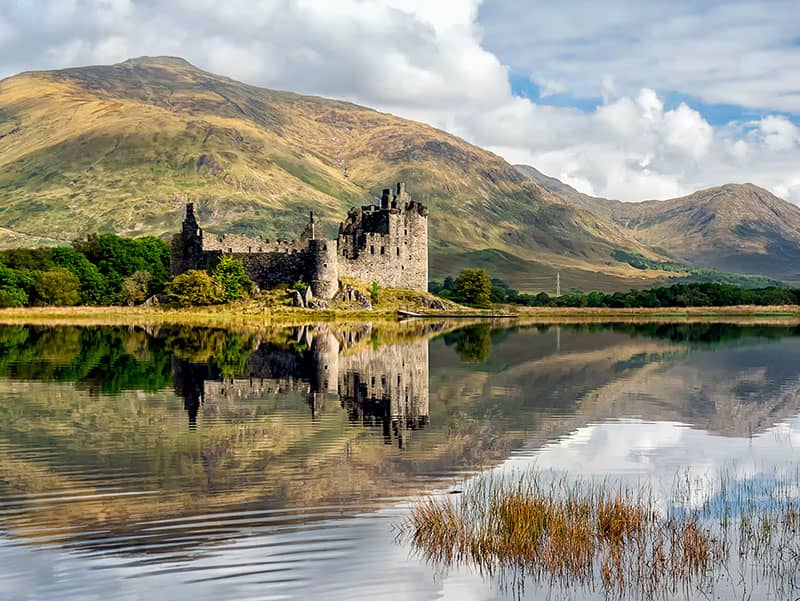 Views across Loch Awe of Kilchurn Castle