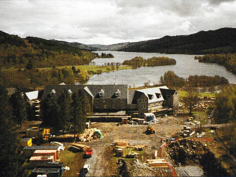 Construction process: Final stages of building being completed