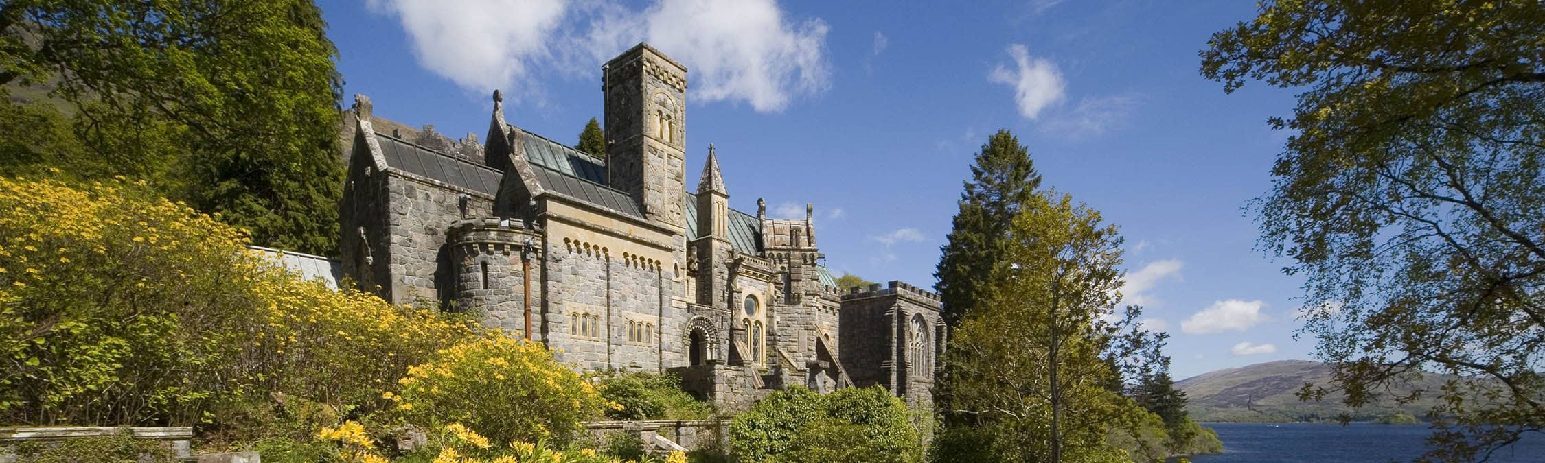 Springtime view of St.Conans Kirk in Loch Awe Village