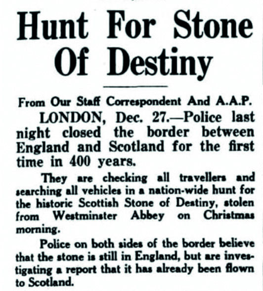 The Stone of Destiny on display at Perth Museum