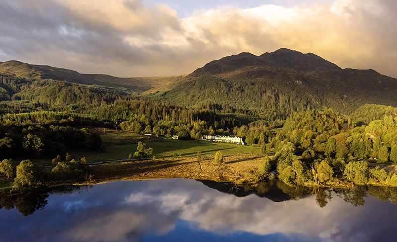 The Loch Achray Hotel front entrance